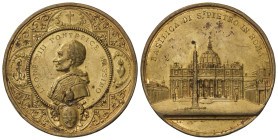 World Medals

Medalla León XIII. VATICANO. Anv.: Busto del Papa a izquierda. Rev.: Vista de la Basílica de San Pedro en Roma. Metal dorado. Ø 50 mm....