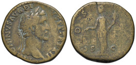 Antonino Pio (138-160) Sesterzio - Testa laureata a d. - R/ L'Equità stante a s. - RIC 855 AE (g 24,15)

MB