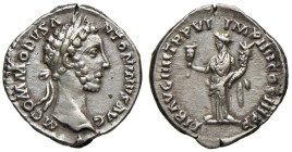 Commodo (180-192) Denario - Testa laureata a d. - R/ La Liberalità stante a s. - RIC 22 AG (g 3,14) Ex Gorny & Mosch, 263, lotto 3726

BB+