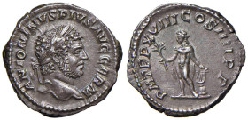 Caracalla (211-217) Denario - Testa laureata a d. - R/ Apollo stante a s. - RIC 254 AG (g 3,37) Bella patina

SPL+