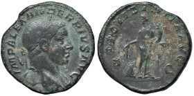 Alessandro Severo (222-235) Sesterzio - Testa laureata a d. - R/ L'Annona stante a s. - RIC 642 AE (g 20,31)

BB