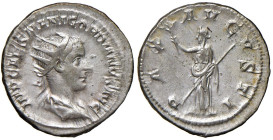 Gordiano III (238-244) Antoniniano - Busto radiato a d. - R/ La Pace stante a s. - RIC 3 AG (g 4,34)

SPL