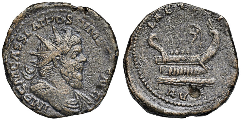 Postumo (259-268) Doppio sesterzio (Colonia o Lugdunum) Busto radiato a d. - R/ ...