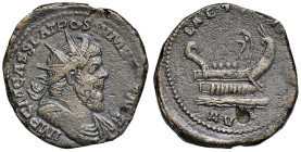 Postumo (259-268) Doppio sesterzio (Colonia o Lugdunum) Busto radiato a d. - R/ Nave a d. - RIC 143 AE (g 24,85) Mancanze di metallo, comunque un bell...