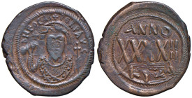 Focas (602-610) Follis (Kyzicus) Busto di fronte - R/ Segno di valore XXXX - Seaby 665 AE (g 10,85)

BB