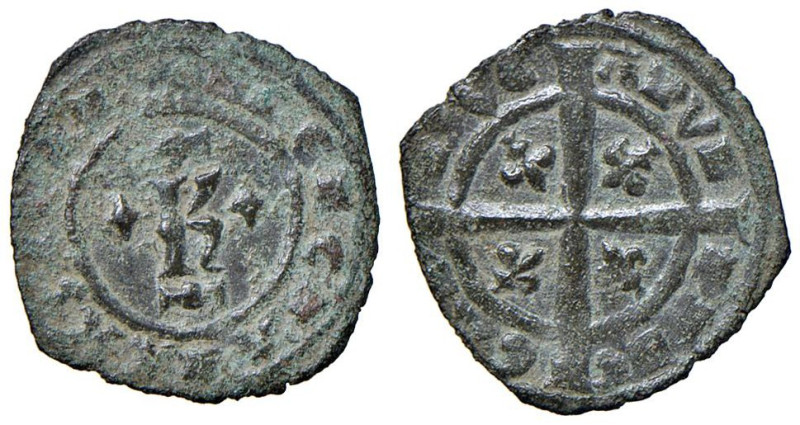 BRINDISI Carlo I (1266-1282) Denaro - MIR 339 (indicato R/3) CU (g 0,67) RRR Ex ...