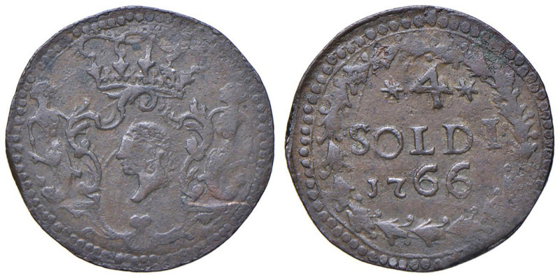 CORTE Pasquale Paoli (1762-1768) 4 Soldi 1766 - MIR 4/5 CU (g 2,51)

qBB