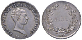 FIRENZE Ferdinando III (1814-1824) Lira 1821 - MIR 438/1 AG (g 3,90)

BB+