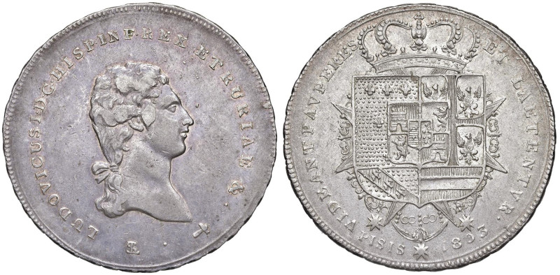 FIRENZE Lodovico I (1801-1803) Francescone 1803 - MIR 415/6 AG (g 27,13)

BB+