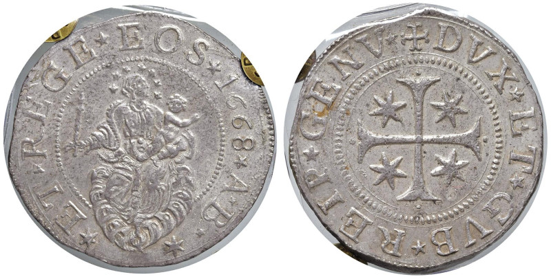 GENOVA Dogi biennali (1528-1797) Scudo 1668 sigla A B - MIR 294/6 AG Sigillato S...