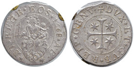 GENOVA Dogi biennali (1528-1797) Scudo 1668 sigla A B - MIR 294/6 AG Sigillato SPL da Arona Numismatica. Superfici porose ma con alti rilievi

SPL