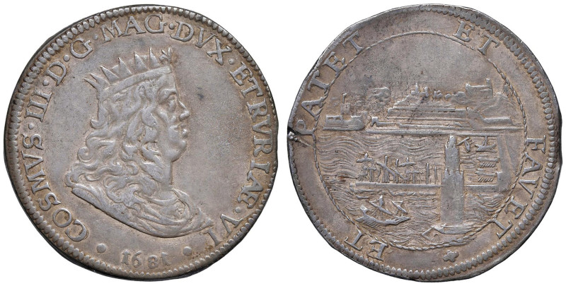 LIVORNO Cosimo III (1670-1723) Tollero 1681 - MIR 64/4 AG (g 26,93) RR

BB