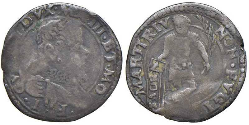 MANTOVA Guglielmo (1550-1587) Grossetto - MIR 521 MI (g 1,13) RR Colpo di lima a...