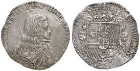 MILANO Carlo II (1676-1700) Filippo 1676 - MIR 387 AG (g 27,71) Superfici leggermente porose ma con bei rilievi

BB+/qSPL