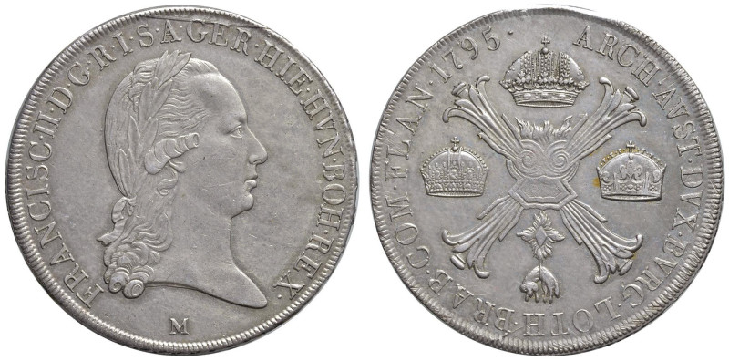 MILANO Francesco II (1792-1796) Crocione 1795 - MIR 472/4 AG (g 29,37) Sigillato...