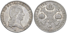 MILANO Francesco II (1792-1800) Crocione 1794 - Gig. 11 AG (g 29,36)

qBB/BB