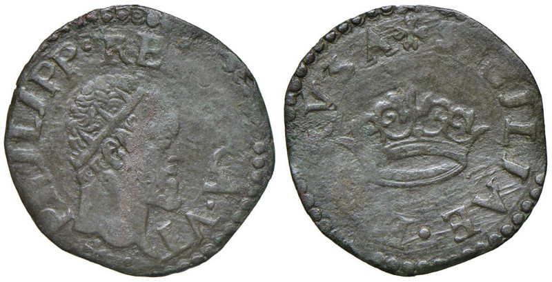 NAPOLI Filippo II (1554-1598) 2 Cavalli - Magliocca 177/1 CU (g 1,77) RR

qBB