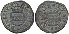 REPUBBLICA NAPOLETANA (1647-1648) Grano 1648 GAC A - Magliocca 4 CU (g 3,75) R

qBB/BB