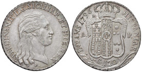 NAPOLI Ferdinando IV (1759-1799) Piastra 1796 - Nomisma 462 AG (g 27,45)

BB-SPL