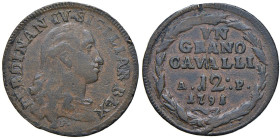 NAPOLI Ferdinando IV (1759-1799) 12 Cavalli 1791 A P - Nomisma 558 CU (g 6,18) RR Graffio al R/

BB