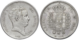 NAPOLI Francesco I (1825-1830) Piastra 1825 - Nomisma 838 AG (g 27,35) Lucidata

BB