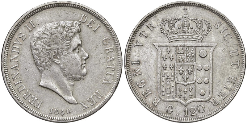 NAPOLI Ferdinando II (1830-1859) Piastra 1840 - Nomisma 946 AG (g 27,38)

BB