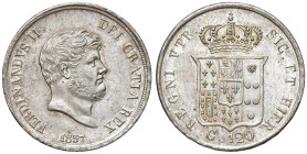 NAPOLI Ferdinando II (1830-1859) Piastra 1857 - Nomisma 968 AG (g 27,51)

SPL