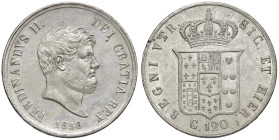 NAPOLI Ferdinando II (1830-1859) Piastra 1858 - Nomisma 970 AG (g 27,51)

qFDC