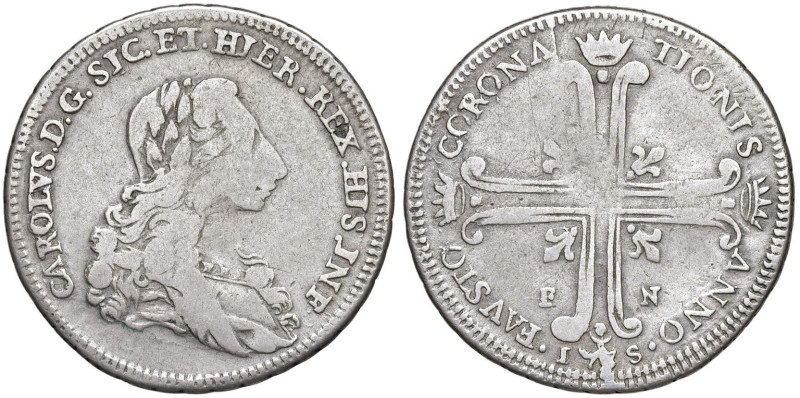 PALERMO Carlo di Borbone (1734-1759) 6 Tarì 1735 - Serio 52 AG (g 13,01)

qBB
