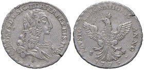 PALERMO Carlo di Borbone (1734-1759) 4 Tarì 1735 - Serio 32 AG (g 8,99) Graffietti di conio al D/ e frattura del tondello

BB+