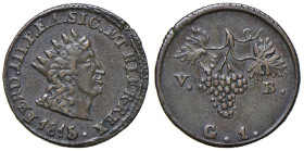 PALERMO Ferdinando III (1759-1816) Grano 1815 - Serio 346 CU (g 2,99)

BB/BB+