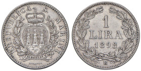 SAN MARINO Lira 1898 - Gig. 27 AG (g 4,70) R Leggermente lucidata

BB+