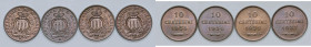 SAN MARINO - 10 Centesimi 1935, 1936, 1937 e 1938 - CU Lotto di quattro monete come da foto

FDC