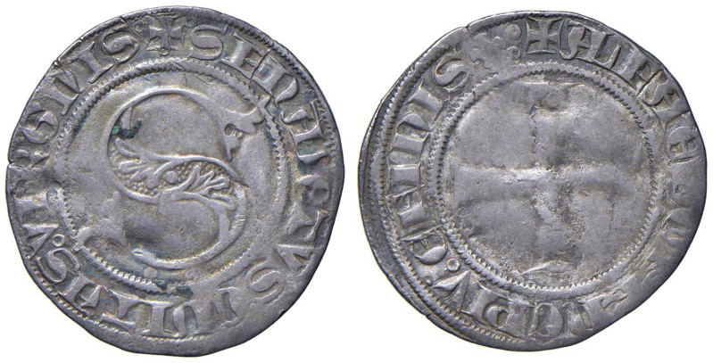 SIENA Repubblica (1180-1390) Grosso da 5 soldi - MIR 505 AG (g 2,69) RR Come men...