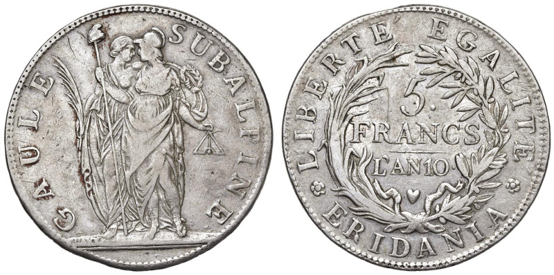 TORINO Repubblica Subalpina (1800-1802) 5 Franchi A. 10 - Gig. 4 AG (g 24,79)
...