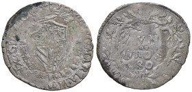 URBINO Francesco Maria II (1574-1624) Grosso di modulo largo, variante con caratteri grandi - Cavicchi 219 AG (g 2,29) Punti di ossidazione e piegatur...