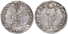 VENEZIA Agostino Barbarigo (1486-1501) Lira Mocenigo sigle S T F - Pao. 2 AG (g 6,37) Appiccagnolo divelto

BB
