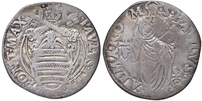 Paolo IV (1555-1559) Giulio - Munt. 17 var. AG (g 2,66)

qBB