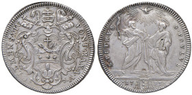 Clemente XIV (1670-1676) Testone 1773 A. V - Munt. 4 AG (g 7,76) Macchie e piccola screpolatura al R/

BB+
