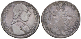 Pio VI (1775-1799) Quinto di scudo 1781 A. VII - Munt. 39a AG (g 5,14)

MB