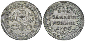Pio VI (1775-1799) 2 Carlini 1796 A. XXII - Nomisma 111 MI (g 4,15) R

SPL-qFDC