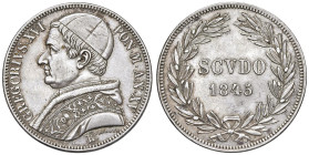 Gregorio XVI (1831-1846) Scudo 1845 A. XV - Nomisma 426 AG (g 26,87)

qBB/BB