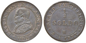 Pio IX (1846-1878) Mezzo soldo 1867 A. XXI - Nomisma 906 CU (g 2,49)

qFDC