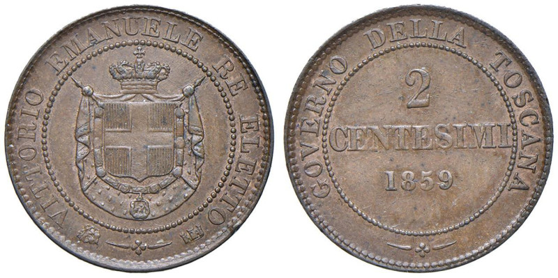 Vittorio Emanuele II re eletto (1859-1861) 2 Centesimi 1859 - Nomisma 840 CU

...