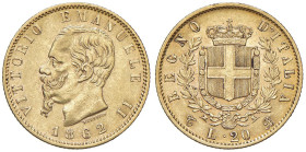 Vittorio Emanuele II (1861-1878) 20 Lire 1862 T - Nomisma 849 AU Modesti depositi

BB/BB+