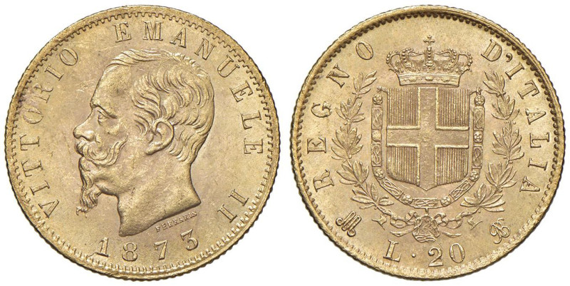 Vittorio Emanuele II (1861-1878) 20 Lire 1873 M - Nomisma 861 AU

SPL