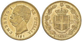 Umberto I (1878-1900) 20 Lire 1881 - Nomisma 980 AU

qFDC