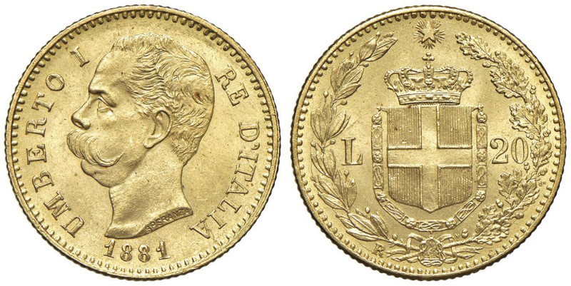 Umberto I (1878-1900) 20 Lire 1881 - Nomisma 980 AU

qFDC