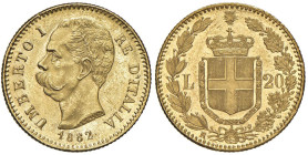 Umberto I (1878-1900) 20 Lire 1882 - Nomisma 981 AU

SPL+