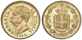 Umberto I (1878-1900) 20 Lire 1882 - Nomisma 981 AU

qFDC